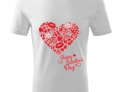 Tričko HAPPY VALENTINE unisex